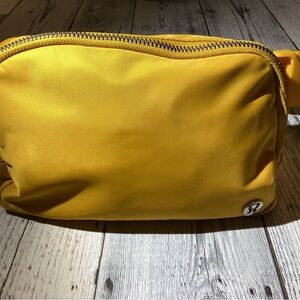 Lululemon Athletica Yellow Belt Bag with Sleek Design